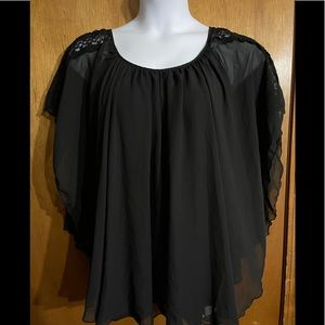 Cato sheer black blouse